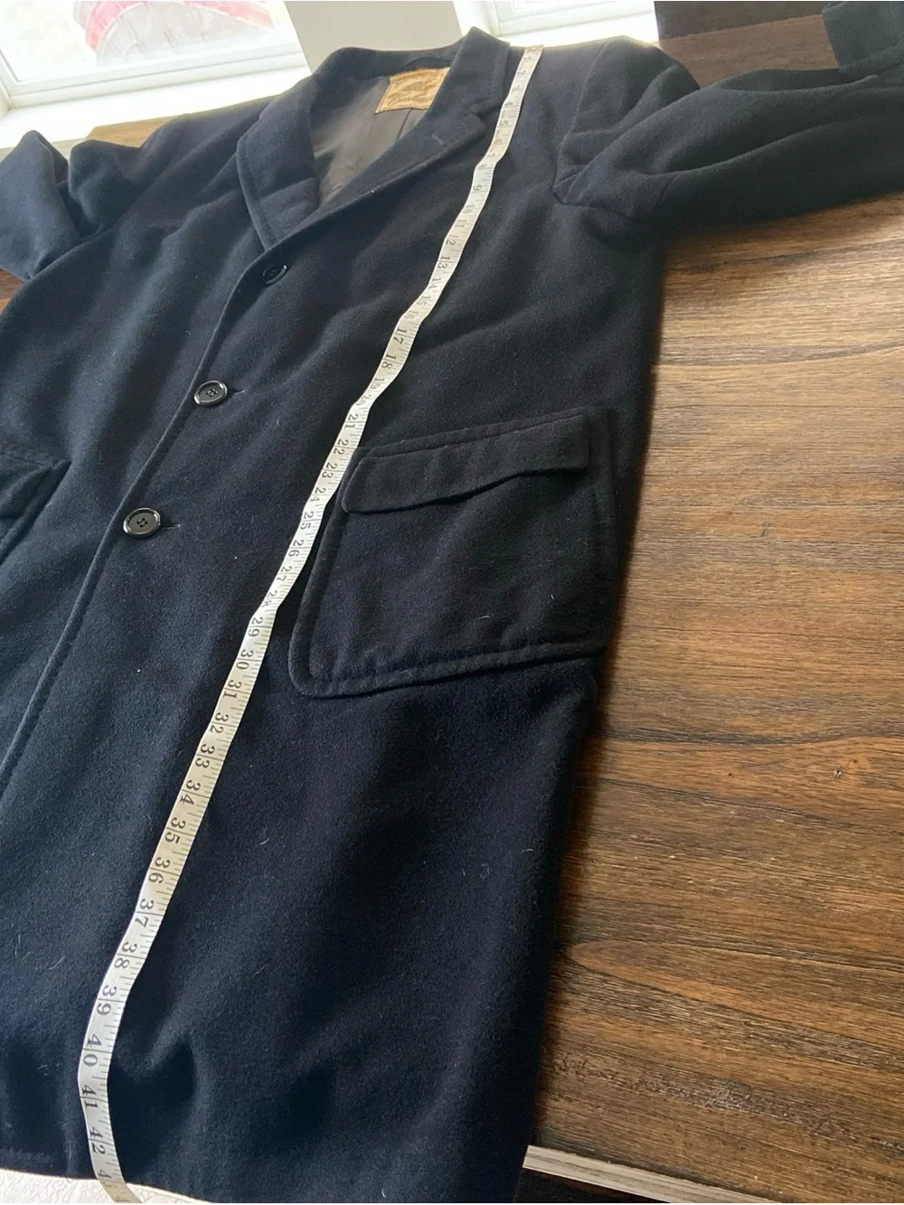 Cashmere Overcoat in Black